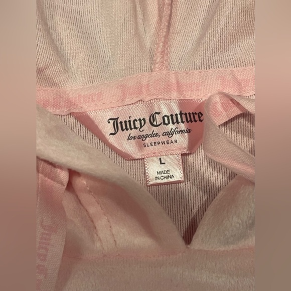 🌸✨Juicy Couture Crop Top Baby Pink Hoodie Size L NWT🌸✨ - Picture 4 of 11